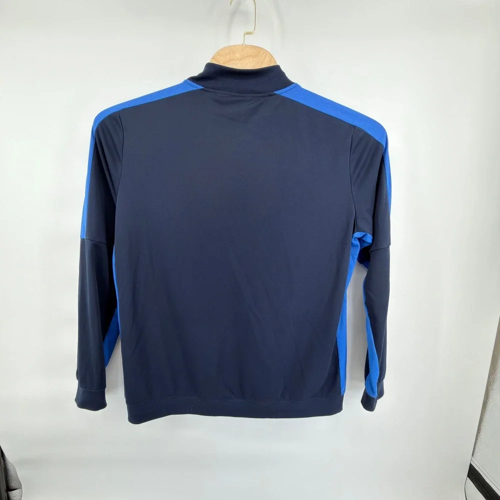 Nike Track Jacket Mens XL Navy Blue Slim Fit Dri-FIT Full Zip Athletic Training